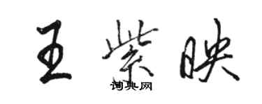 駱恆光王紫映行書個性簽名怎么寫