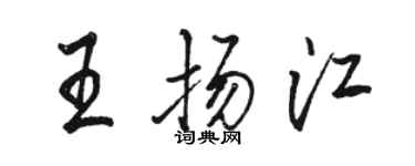 駱恆光王揚江行書個性簽名怎么寫