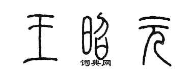 陳墨王昭元篆書個性簽名怎么寫