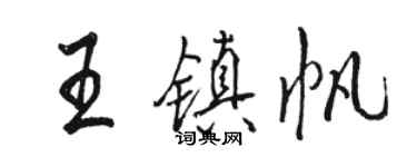 駱恆光王鎮帆行書個性簽名怎么寫