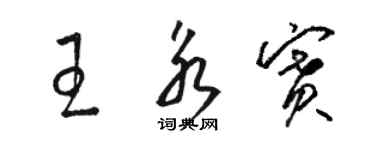 駱恆光王永賽草書個性簽名怎么寫