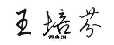 駱恆光王培芬行書個性簽名怎么寫