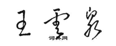 駱恆光王雲泉草書個性簽名怎么寫