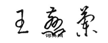 駱恆光王慈蘭草書個性簽名怎么寫