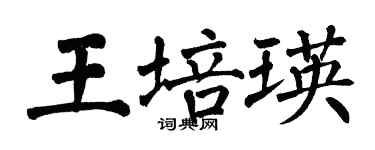 翁闓運王培瑛楷書個性簽名怎么寫