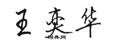 駱恆光王奕華行書個性簽名怎么寫