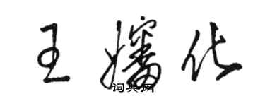 駱恆光王嬸化草書個性簽名怎么寫