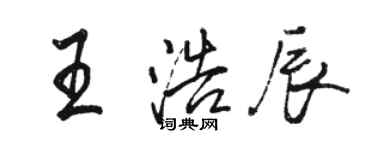 駱恆光王浩辰行書個性簽名怎么寫