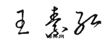 駱恆光王素紅草書個性簽名怎么寫