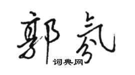 駱恆光郭氛行書個性簽名怎么寫