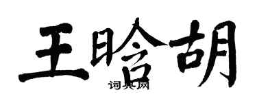 翁闓運王晗胡楷書個性簽名怎么寫
