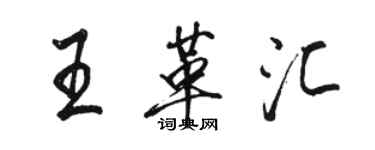 駱恆光王革匯行書個性簽名怎么寫
