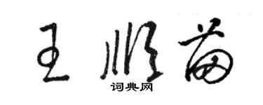 駱恆光王順苗草書個性簽名怎么寫