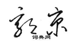 駱恆光郭京草書個性簽名怎么寫
