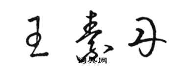 駱恆光王素丹草書個性簽名怎么寫