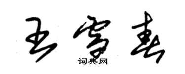 朱錫榮王雪春草書個性簽名怎么寫