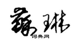 朱錫榮蘇琳草書個性簽名怎么寫