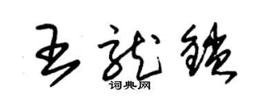 朱錫榮王龍鎖草書個性簽名怎么寫