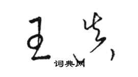 駱恆光王真草書個性簽名怎么寫