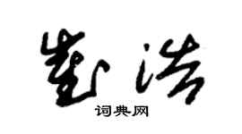朱錫榮崔浩草書個性簽名怎么寫