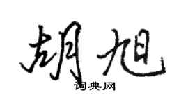 駱恆光胡旭行書個性簽名怎么寫