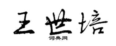 曾慶福王世培行書個性簽名怎么寫