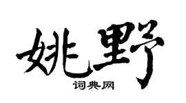 翁闓運姚野楷書個性簽名怎么寫