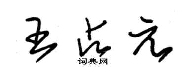 朱錫榮王占元草書個性簽名怎么寫