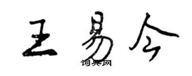 曾慶福王易今行書個性簽名怎么寫