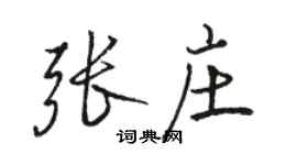 駱恆光張莊行書個性簽名怎么寫