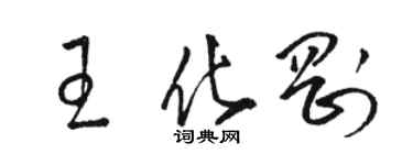 駱恆光王化剛草書個性簽名怎么寫