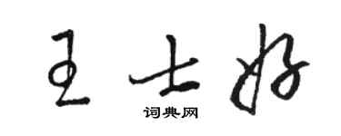 駱恆光王士好草書個性簽名怎么寫