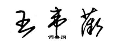 朱錫榮王韋薇草書個性簽名怎么寫