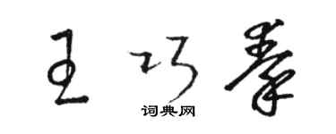 駱恆光王巧秦草書個性簽名怎么寫