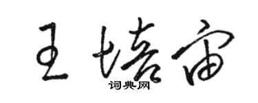 駱恆光王培宙草書個性簽名怎么寫