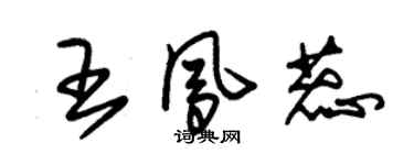 朱錫榮王鳳蕊草書個性簽名怎么寫