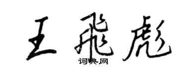 王正良王飛彪行書個性簽名怎么寫