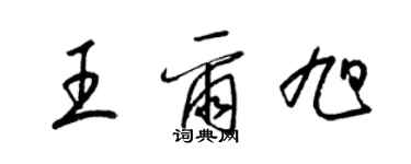 梁錦英王爾旭草書個性簽名怎么寫