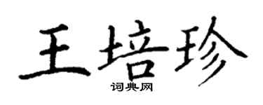 丁謙王培珍楷書個性簽名怎么寫