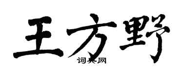 翁闓運王方野楷書個性簽名怎么寫