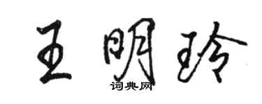 駱恆光王明玲行書個性簽名怎么寫