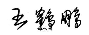 朱錫榮王鶴鵬草書個性簽名怎么寫