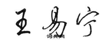 駱恆光王易寧行書個性簽名怎么寫