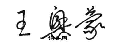 駱恆光王興蒙草書個性簽名怎么寫