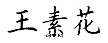 丁謙王素花楷書個性簽名怎么寫