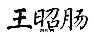 翁闓運王昭腸楷書個性簽名怎么寫