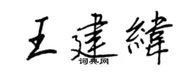 王正良王建緯行書個性簽名怎么寫