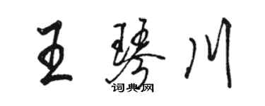 駱恆光王琴川行書個性簽名怎么寫