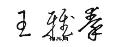 駱恆光王雅秦草書個性簽名怎么寫