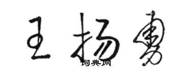 駱恆光王揚勇草書個性簽名怎么寫